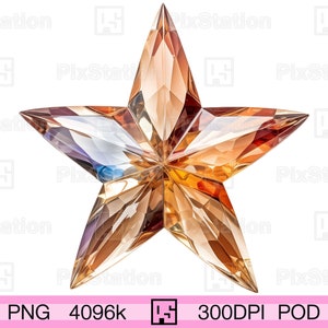 Estrella de diamante color champán png, Estrella de símbolo geométrico png, Clipart de estrella de vidrio, Estrella de sublimación png, Estrella triangular, Estrella de icono / ps318