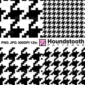Ensemble de motifs tendance pied-de-poule, motif pied-de-poule png, papier numérique pied-de-poule, motif mode sans couture png | ps440