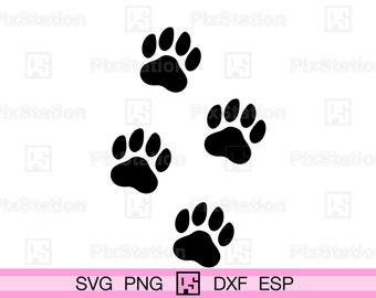 Pet Paw Print SVG: Animal Decal Cut File (Digital Download)