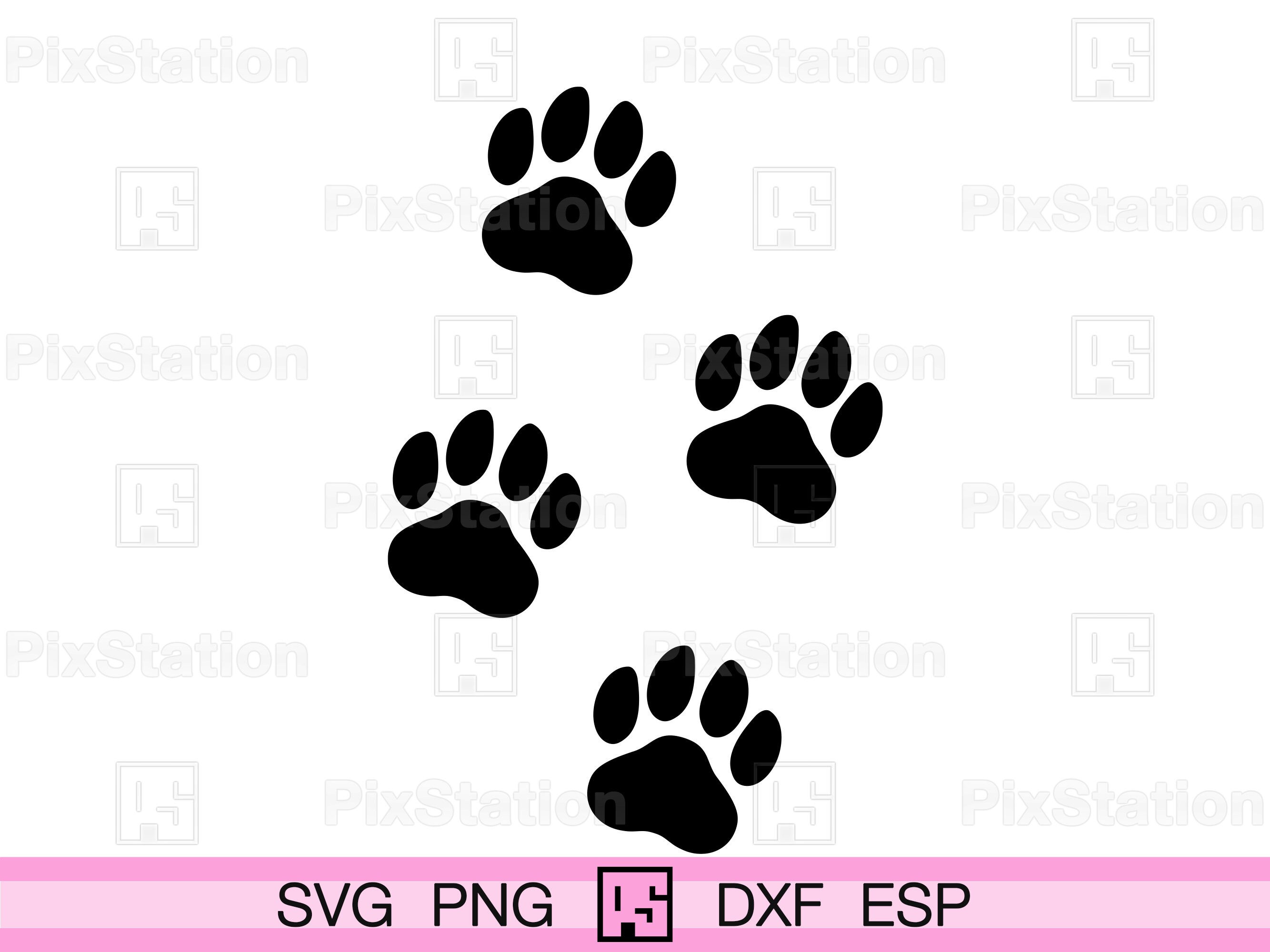 Impronta della zampa del cane e del gatto. Svg Png Eps Dxf Cut file. -   Italia
