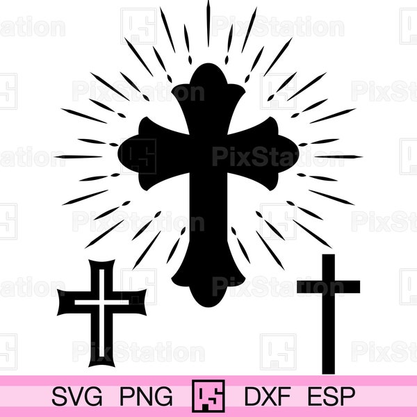 Christian Cross Svg Bundle, Cross Svg, Christian Svg, Cross Clipart, Religious Svg, Jesus Svg, Catholic Svg, Jesus Cross, Cricut  Silhouette