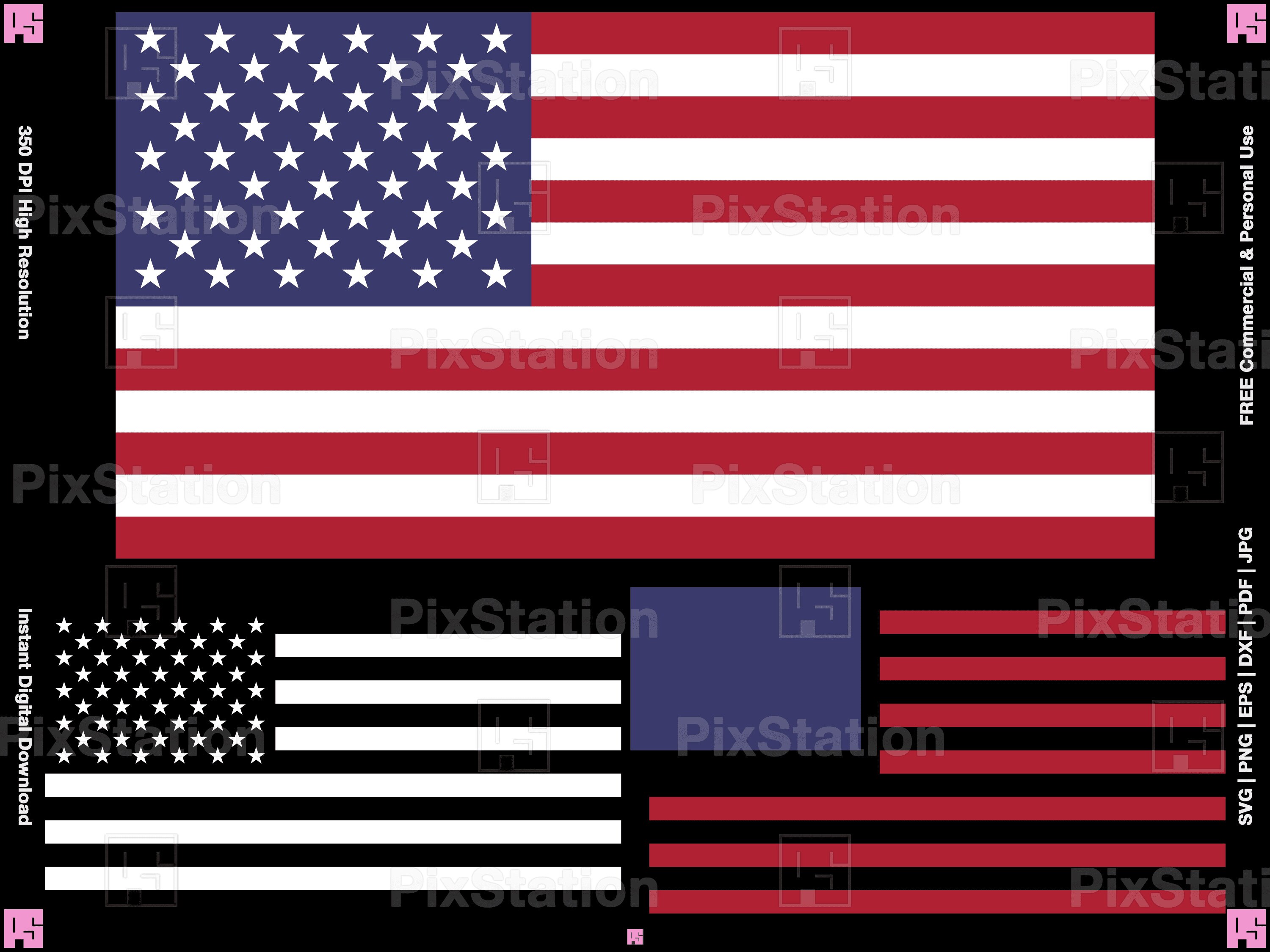 12 American Flags Svg Original Colors & Proportions Bundle Etsy