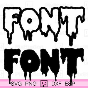 Dripping Font PNG: Halloween Horror Letters (Digital Download)