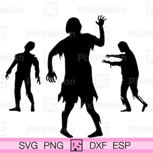 Zombie-SVG: Spooky Halloween-vectorbestanden voor Cricut, silhouet