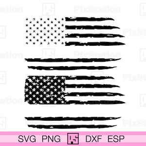 Personalízalo: bandera estadounidense desgastada Svg, bandera estadounidense personalizada Svg, 4 de julio Svg, bandera patriótica de EE. UU. Svg para Cricut Silhouette / ps118