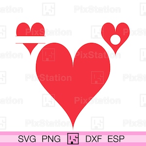 Carte coeur costume monogramme svg, sublimation chemise coeur carte à jouer costume symbole png, dxf, pdf, svg pour Cricut et Silhouette | ps269