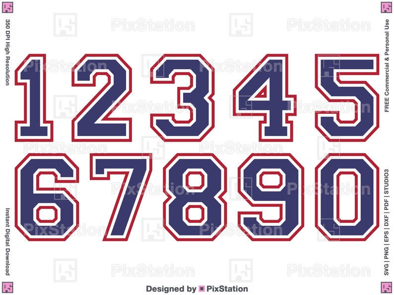 three layers varsity alphabet svg, png, dxf, eps, studio3, letters, numbers, college multilayered varsity svg font athletic sport alphabet vector clipart svg free commercial use digital download decal cut file for cricut and silhouette by pixstation