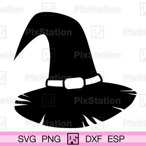 Chapéu de Bruxa de Halloween SVG: Arquivo de Corte Cricut e Silhouette (Download Digital)