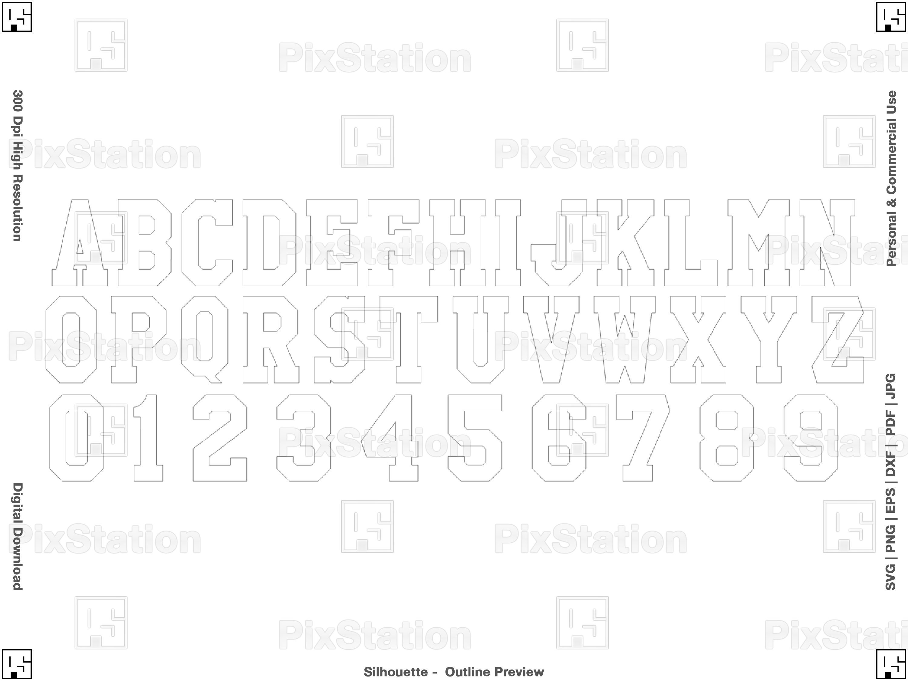 Varsity Jersey Text Font Outline SVG Graphic by Too Sweet Inc · Creative  Fabrica