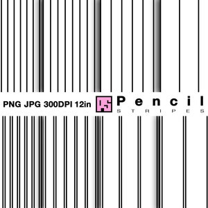 Ensemble de rayures au crayon png, Rayures verticales au crayon png, Papier numérique à rayures fines au crayon jpg, Motifs de mode noir et blanc png | ps469