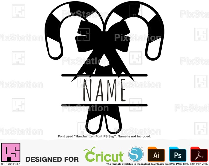 Candy Cane SVG Cutting File - Etsy Canada