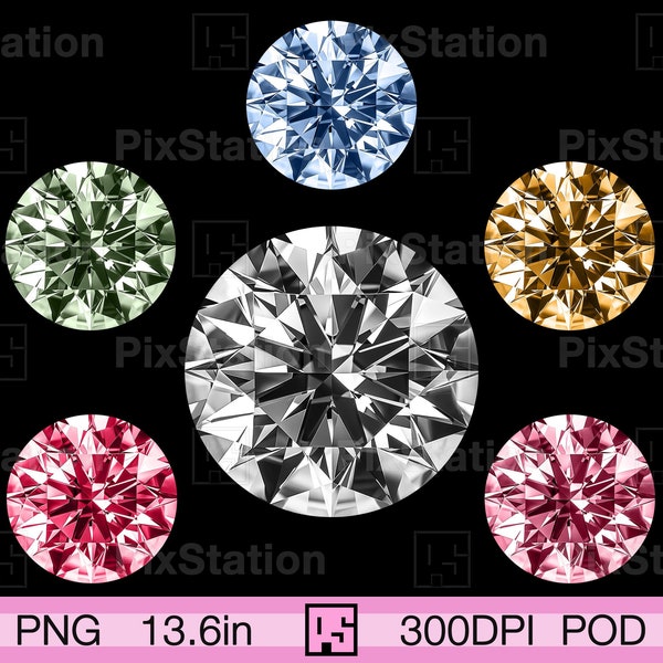 Silver round diamond png, Pink round brilliant clipart png, Red round crystal png, Sublimation round gem png, Round gemstone png | ps425