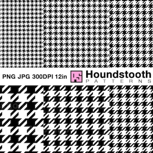 Ensemble de motifs de mode pied-de-poule png, motif pied-de-poule jpg, papier numérique pied-de-poule png, modèle sans couture mode png | ps442