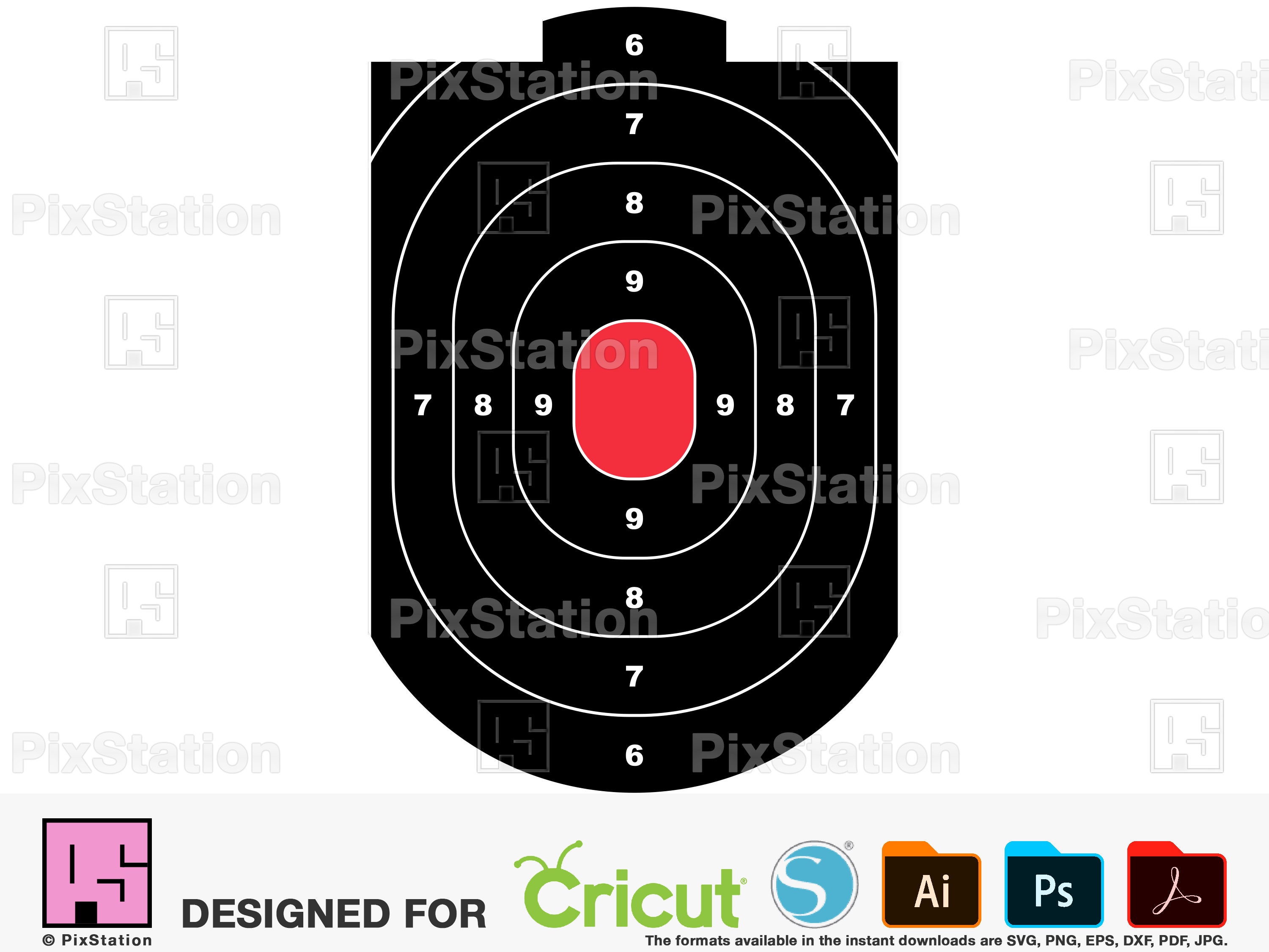 law enforcement target svg 12x18 target shooting printable etsy
