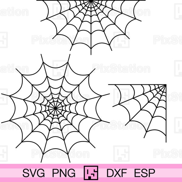 Spiderweb png, Spider web transparent, Corner spider web png, Halloween svg, Cobweb clip art, decal cut file for Cricut n Silhouette | ps262