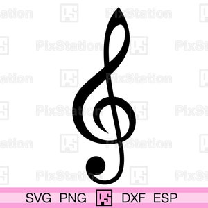 G Clef Svg, Treble Clef Svg, Clef Svg, Treble Svg, Vector Music Symbol, Music Note, Music Clipart, Decal cut file Cricut Silhouette | ps66