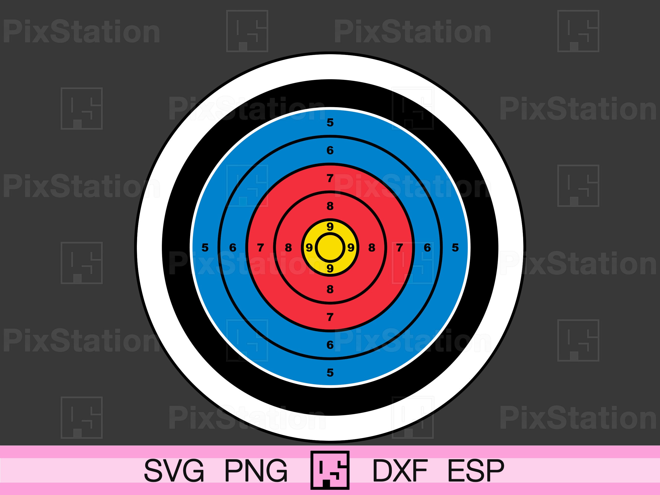 Bullseye Shooting Target SVG, Printable Cut Files - Etsy