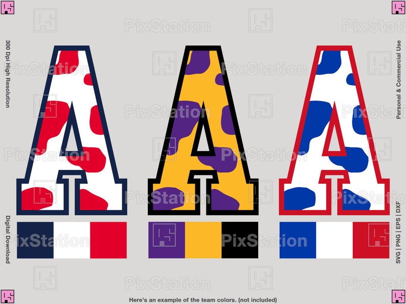 Varsity Cow Print Alphabet SVG Font (Digital Download) image 7