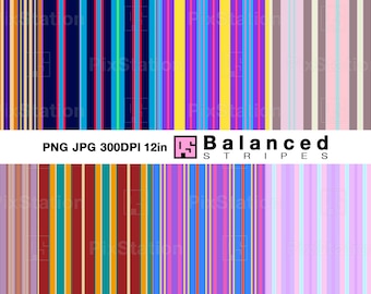 May include: A digital seamless pattern with colorful vertical stripes. The pattern is made up of a variety of colors, including red, orange, yellow, green, blue, purple, pink, and white. The stripes are arranged in a balanced and symmetrical way, creating a visually appealing and modern design. The pattern is perfect for use in a variety of applications, such as fabric, wallpaper, and packaging.
