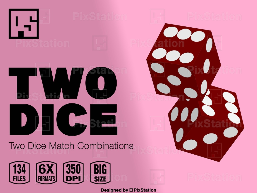 Two Dice Match Combinations Svg Dice Set Svg Dice Rolling Etsy