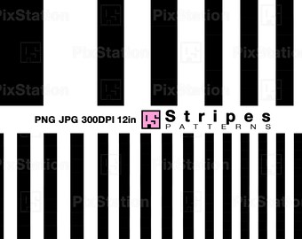 May include: Black and white striped pattern. PNG JPG 300DPI 12in Stripes PATTERNS