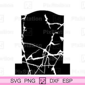 Halloween gebarsten grafsteen svg, gebroken grafsteen svg, spleetgraf, RIP graf hoofd steen sticker gesneden bestanden voor Cricut en Silhouette | ps246