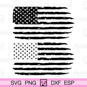 Bandera de EE. UU. en apuros Svg Dxf Png Pdf Jpg, Bandera estadounidense Svg, 4 de julio, Bandera patriótica de EE. UU. Svg, Día de la independencia Cricut n Silhouette / ps115