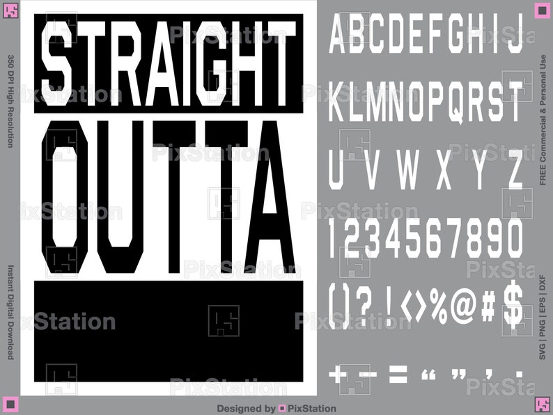 4x Straight Outta Blank Template Bundle Svg With Letters - Etsy