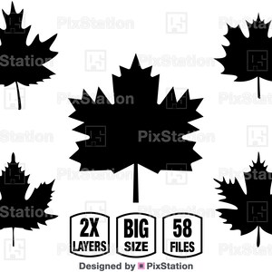 Svg de feuille d'érable, Svg de feuille d'érable canadienne, feuille d'érable Svg, Svg de feuilles d'érable, Svg de contour de feuilles d'automne, fichier coupé de décalcomanie pour Cricut et Silhouette