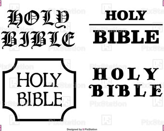 Holy Bible SVG Clipart: Christian Faith Designs (Digital Download)
