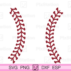 Baseball Stitches SVG: Softball Clipart, Cricut & Silhouette Cut File