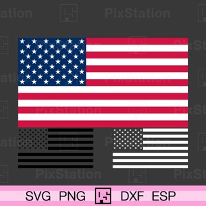 Bandera de EE. UU. en capas Svg Dxf Png Pdf Jpg, Bandera estadounidense Svg, 4 de julio Svg, Estados Unidos Svg, Bandera de EE. UU. Svg, Día de la Independencia Patriótica Clipart