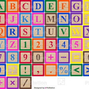 Hölzerne Alphabet Blöcke svg, Alphabet Bausteine svg, Blockbuchstaben svg, Holzblöcke Schrift svg, ABC Blöcke Baby Spielzeug svg Cricut & Silhouette