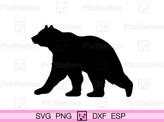 Bear Silhouette SVG: Tattoo, Decal Cut File (Digital Download)