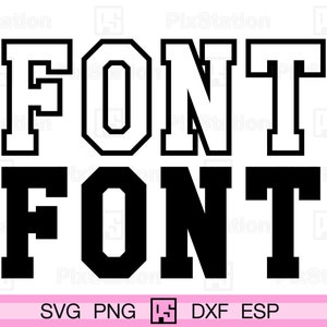 Uni-Schriftart geschnitten, Sport-Schriftart svg, Jersey-Schriftart svg, College-Schriftart-Svg, Gliederschrift-Svg, Buchstaben, Zahlen, Blockschrift-Svg, Cricut n Silhouette