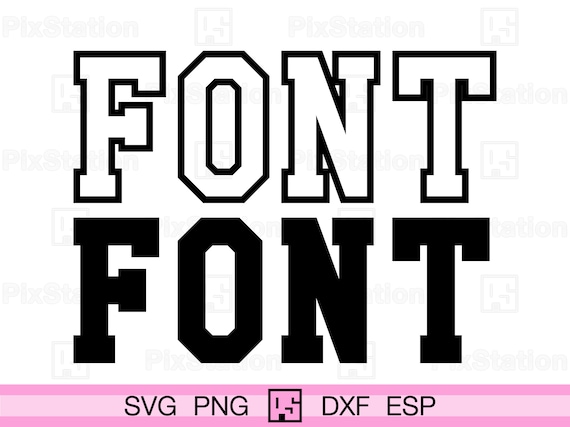 Varsity Font SVG: Sport Jersey, College Outline (Digital Files)