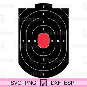 Law enforcement target svg, 12x18 printable tactical shooting target svg, decal cut files for Cricut and Silhouette | ps303