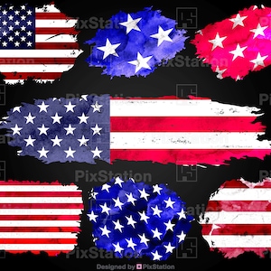 Paquete de parches de bandera de EE. UU. desgastados PNG, parches de estrellas de la bandera estadounidense PNG, parches de bandera de EE. UU. con estrellas patrióticas, diseño de sublimación Png