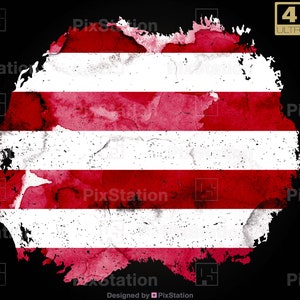 Parche de rayas de bandera de EE. UU. en rojo y blanco desgastado Png, parche de bandera estadounidense Png, 4 de julio, parche de bandera patriótica de EE. UU., diseño de sublimación Png