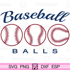 Baseball ball svg, png, pdf, dxf, esp, Vector baseball balls svg decal cut files for Cricut and Silhouette | ps232