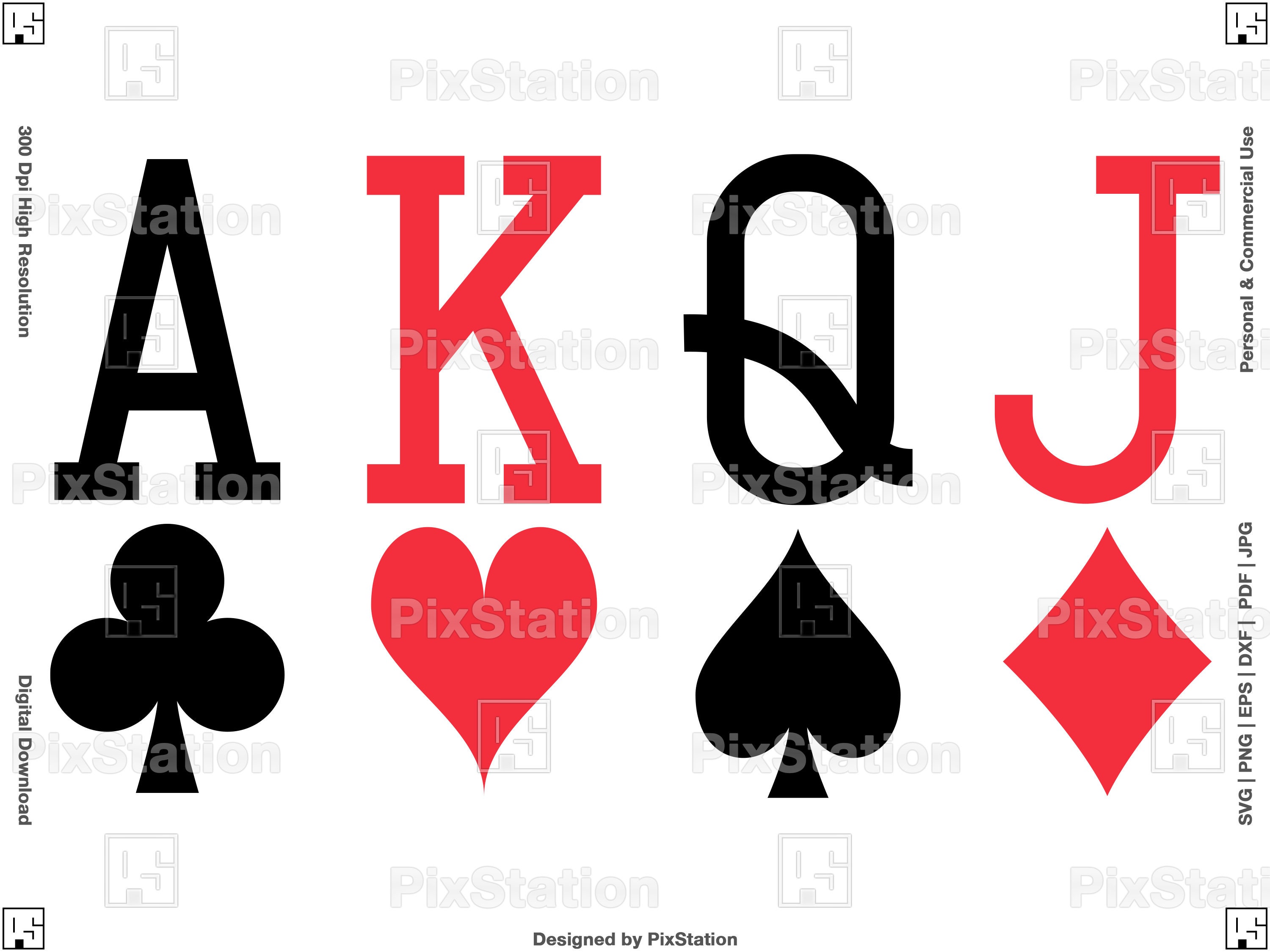 Card Suits Svg Playing Card Suits Clip Art Vector Esp Dxf - Etsy Finland