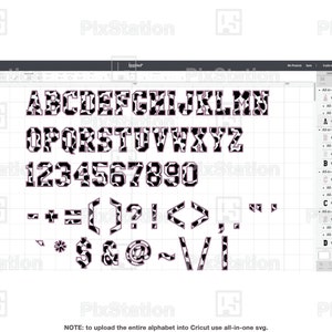varsity cow alphabet svg, cow alphabet svg, cow letters svg, cow font svg, cow print svg, font animal, file for cricut by pixstation store