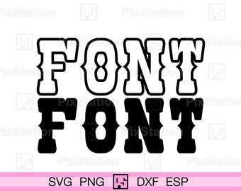 Western Font, Cowboy Alphabet (svg, png, dxf, esp, jpg, pdf)