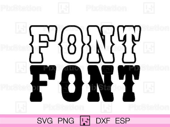Western Font, Cowboy Alphabet (svg, png, dxf, esp, jpg, pdf)