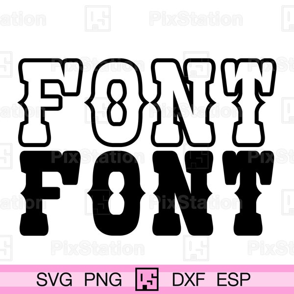 Western Font, Cowboy Font, Country Font, Farmhouse Font, Font Bundle, Alphabet, Svg Vector Outline, Png Decal cut file Cricut Silhouette