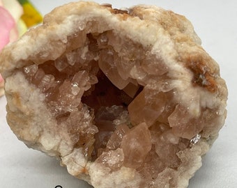 Pink Amethyst Geode Cluster Crystal