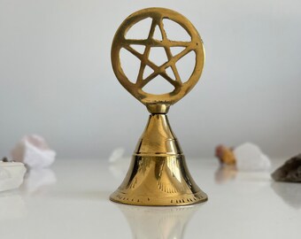 Pentagram Alter Bell Gold Colour