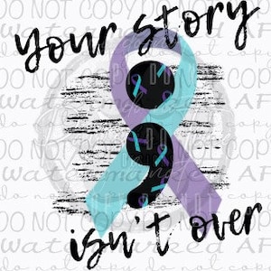 Semicolon ; story isn&#39;t over digital png