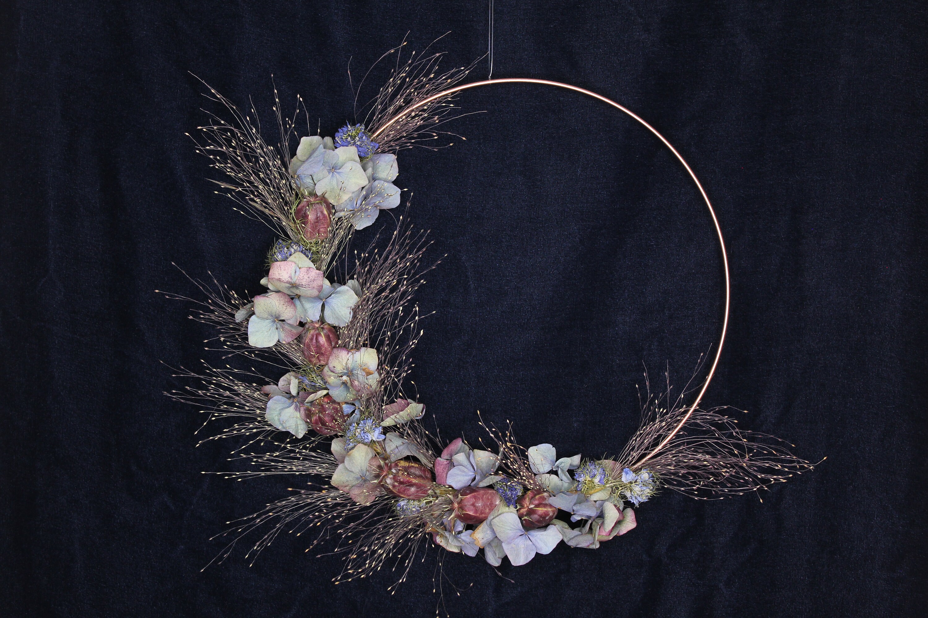 Couronne de Fleurs Séchées sur Mesure