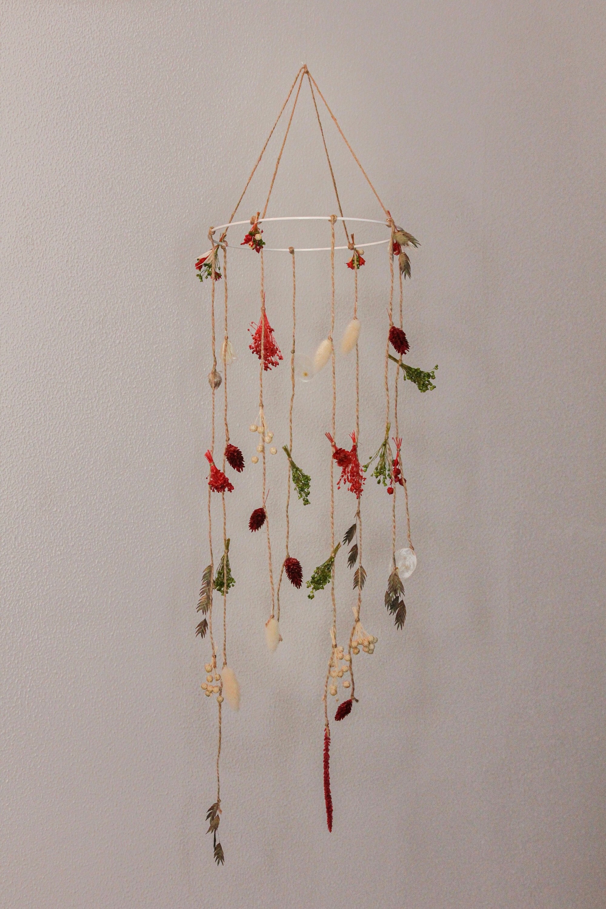 Mobile de Fleurs Séchées sur Mesure Décoration Maison ou Chambre Enfants